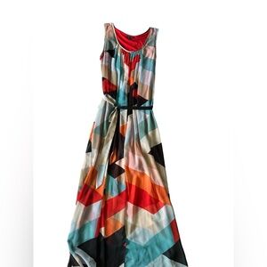 Muse size 2 long colored print dress